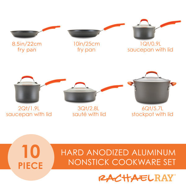 10-Piece Hard Anodized Cookware Set – urbanbloomhomeware